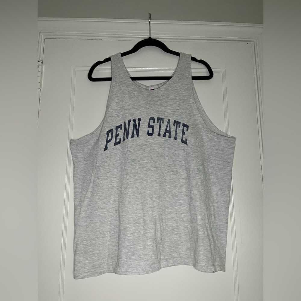 Champion White/Gray Penn State Tank Top